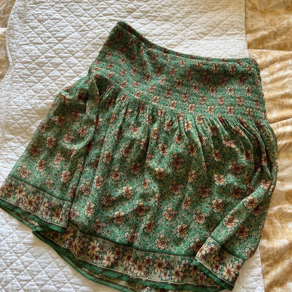 Max Studio Floral Green Skirt